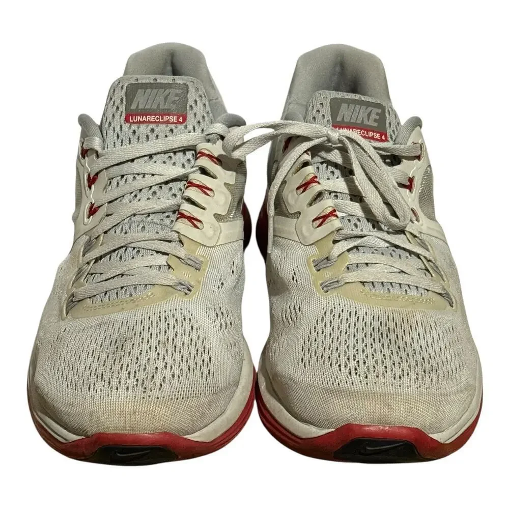 Nike LunarEclipse+ 4 Running Shoes Men's 11.5 White Red Lunarlon Trainers